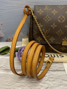 Louis Vuitton Favorite MM Monogram Chain Clutch Crossbody (SA2194)