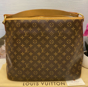 🌸 Louis Vuitton Delightful MM Monogram Beige Shoulder Bag (FL0111