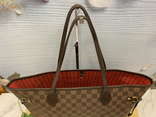 Load image into Gallery viewer, Louis Vuitton Neverfull MM Damier Ebene Cherry Red Tote (CA3069)