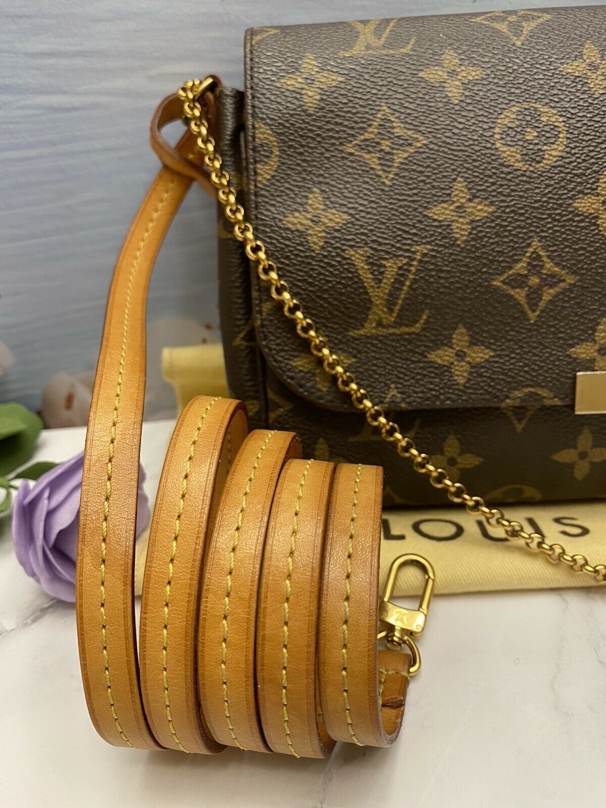 LOUIS VUITTON Heart on Chain Monogram Embossed Crossbody Bag Red - Fin