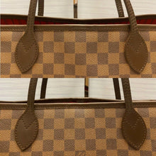 Load image into Gallery viewer, Louis Vuitton Neverfull MM Damier Ebene Cherry Red Tote+Shopping Bag(AR4089)