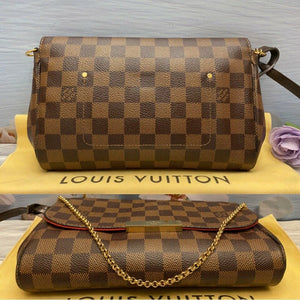 Louis Vuitton Favorite MM Damier Ebene Clutch Crossbody Bag(DU2127)