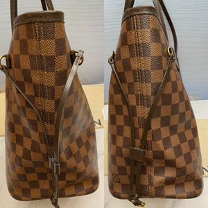 Louis Vuitton Neverfull MM Damier Ebene Cherry Red Tote (SD4148)