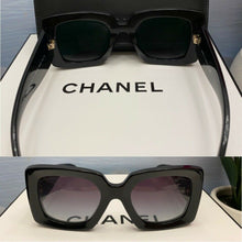 Load image into Gallery viewer, Brand New Square Chanel Sunglasses - Model 5435 BLACK - COCO CHANEL-CC Logo