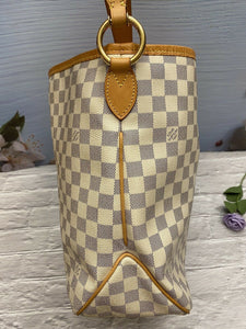 Louis Vuitton Damier Azur Delightful MM Shoulder Bag N41448 White PVC  Leather Women's LOUIS VUITTON