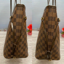 Load image into Gallery viewer, Louis Vuitton Neverfull MM Damier Ebene Cherry Red Tote Shoulder Bag(CA0123)