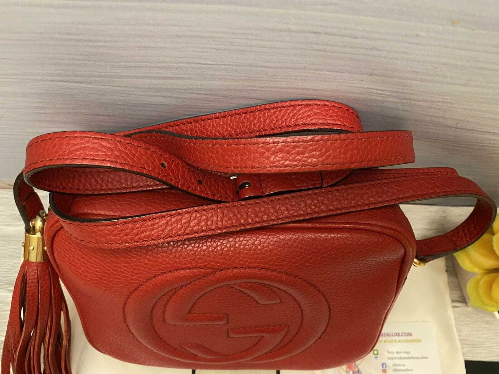 Soho leather crossbody bag Gucci Red in Leather - 34200676