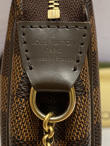 Louis Vuitton Eva Damier Ebene Clutch Crossbody Purse (DU4191)