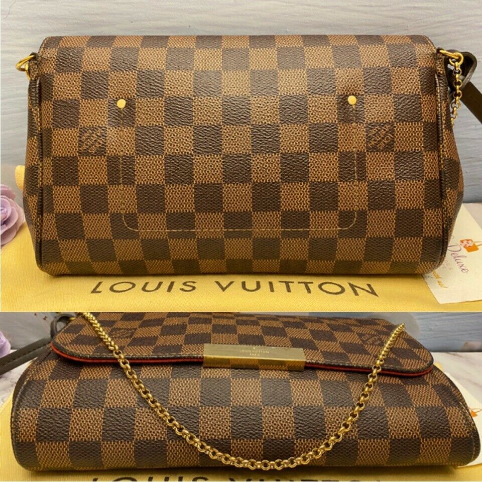 Louis-Vuitton-Damier-Ebene-Favorite-MM-2Way-Shoulder-Bag-N41129