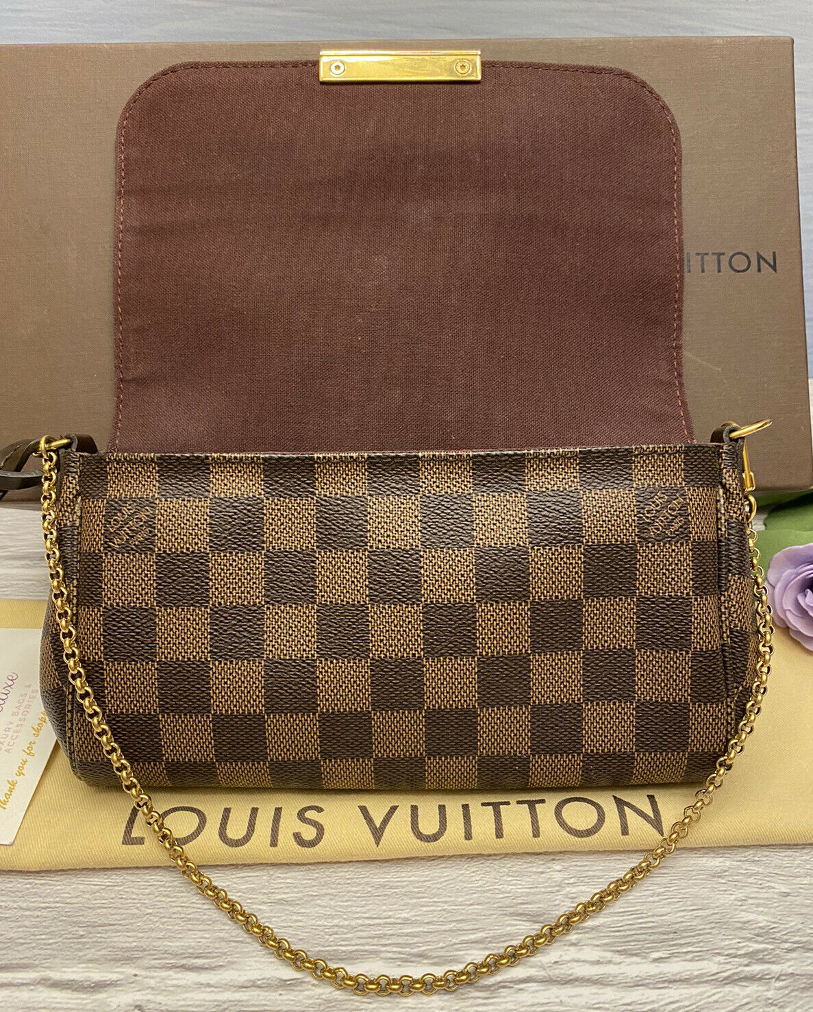 Louis Vuitton, Bags, Louis Vuitton Favorite Pm Damier Ebene Crossbody