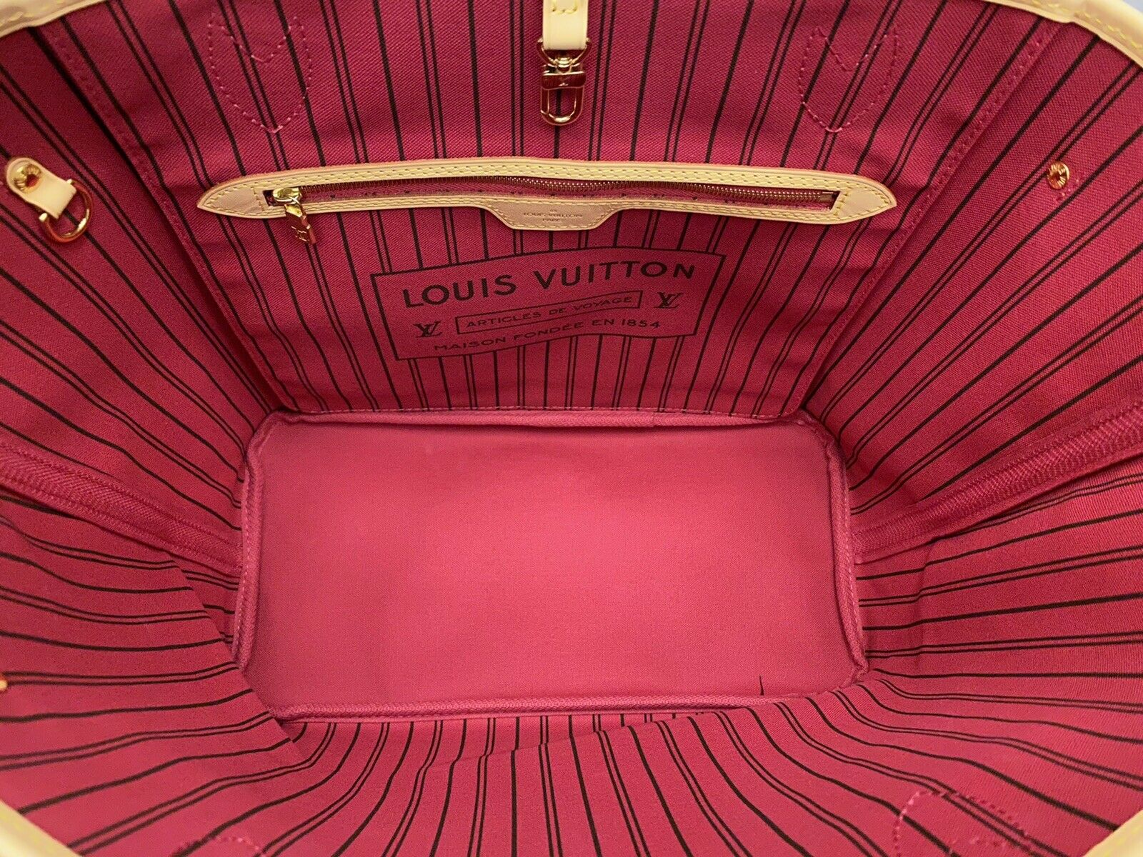 Louis Vuitton Neo Neverfull Monogram MM Pivoine Lining in Toile