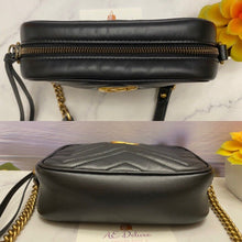 Load image into Gallery viewer, GUCCI GG Marmont Matelasse Mini Black Calfskin Leather (81000)