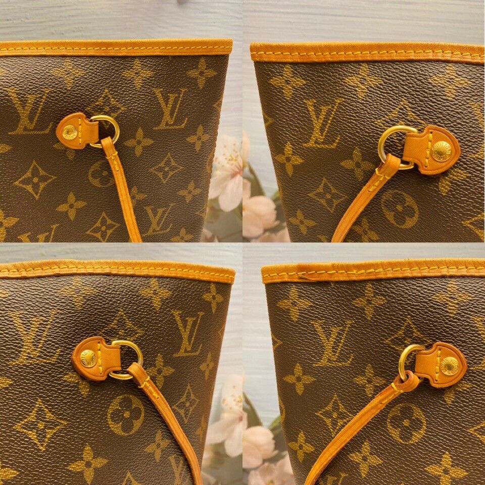 Louis Vuitton LV Neverfull beige leather Leatherette ref.841398
