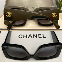 Load image into Gallery viewer, Brand New Square Chanel Sunglasses - Model 5435 BLACK - COCO CHANEL-CC Logo