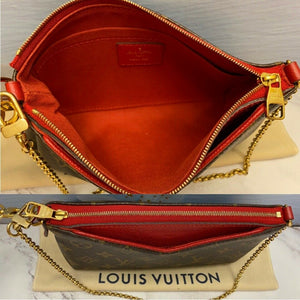 Louis Vuitton Pallas Cerise Red Clutch (GI4127)
