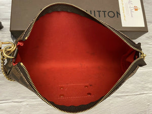 Louis Vuitton Eva Damier Ebene Clutch Crossbody Shoulder Purse (MB0145)