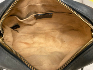 GUCCI GG Marmont Matelasse Mini Black Calfskin Leather Crossbody Bag(525040)