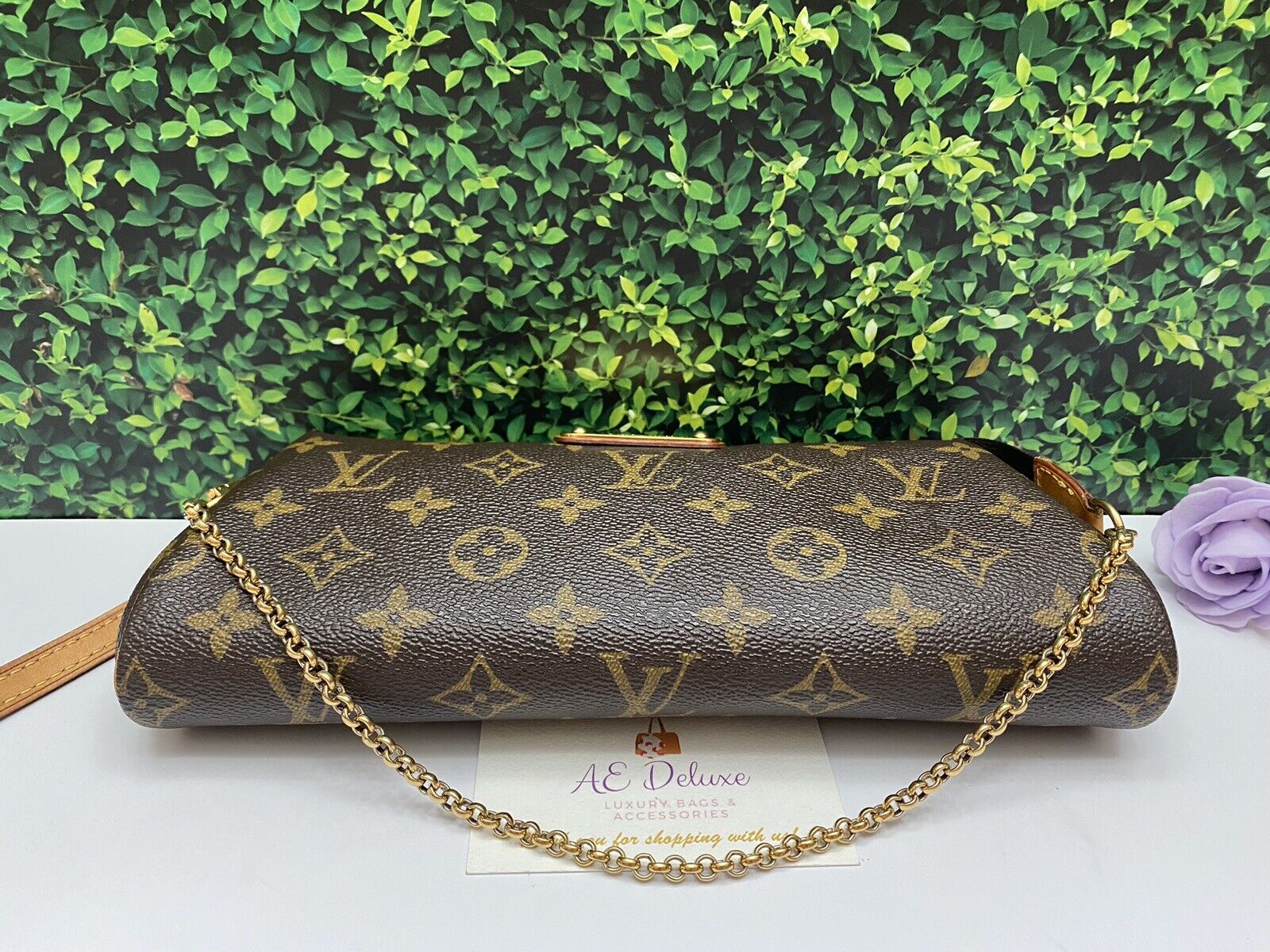 Louis Vuitton Eva Monogram Chain Clutch Purse Crossbody Bag(AA3102