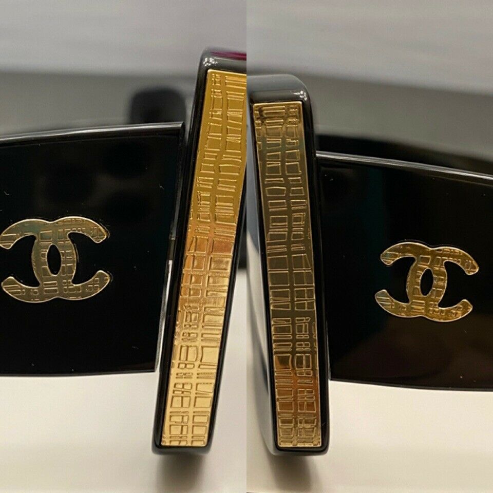 Chanel 2205Q C395 135 54 16 Black & Gold Frame Metal & Calfskin