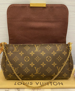 Louis Vuitton Favorite MM Monogram Clutch Purse (SA4163)