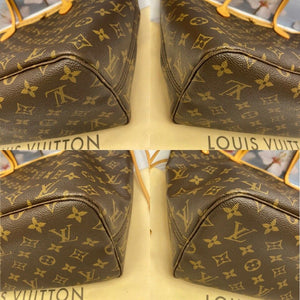 Louis Vuitton Neverfull MM Monogram Beige Shoulder Tote (SD5102)