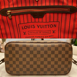 ❤️ Louis Vuitton Neverfull MM Damier Ebene Tote (TJ0144) ❤️
