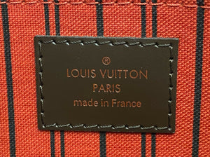 Louis Vuitton Neverfull MM/GM Damier Ebene Wristlet/Pouch/Clutch