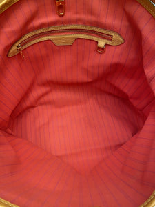 Louis Vuitton Delightful MM Damier Azur NM Hot Pink Tote Shoulder (MI2135)