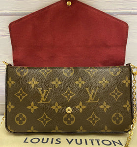 Louis Vuitton Felicie Monogram Fuchsia Clutch (MI1126)
