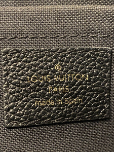 Louis Vuitton Black Pallas Noir Clutch Crossbody Bag (CA4195) + Box