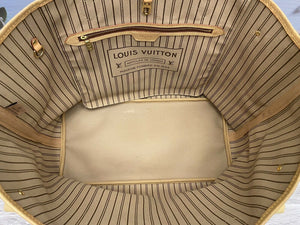 Louis Vuitton Neverfull GM Monogram Beige Tote Purse (SD4188)