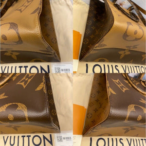 Louis Vuitton OnTheGo GM Giant Monogram Reverse Purse Tote (DU4159)