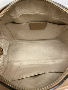 GUCCI Soho Disco Beige Leather Crossbody Purse (308364 520981