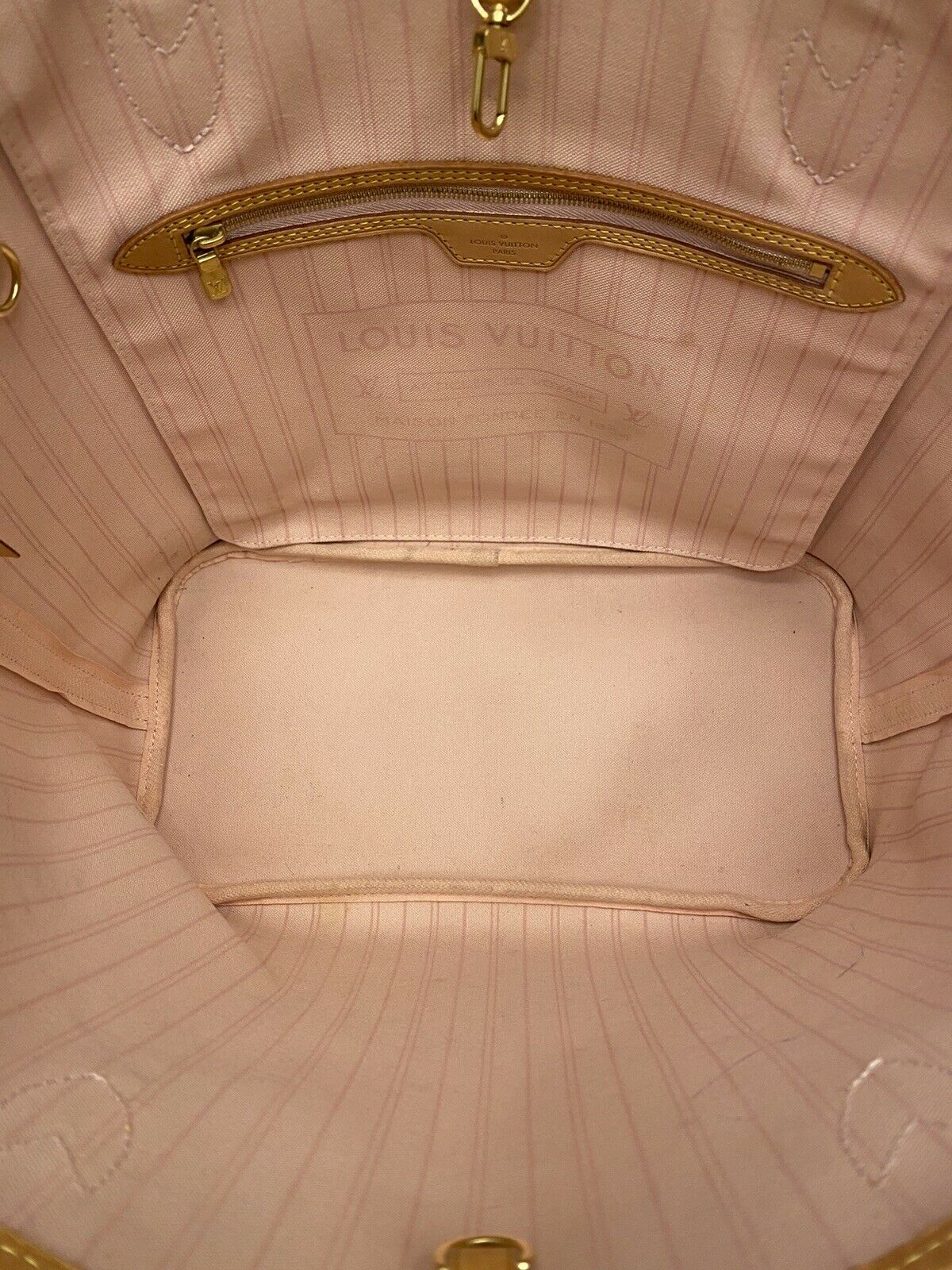 Louis Vuitton Neverfull MM Damier Azur Rose Ballerine Tote (SD0149