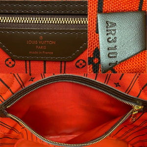 Louis Vuitton Neverfull MM Damier Ebene Tote (AR3101) + Dust Bag