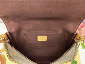 Louis Vuitton Favorite MM Monogram Clutch Purse (DU3177)