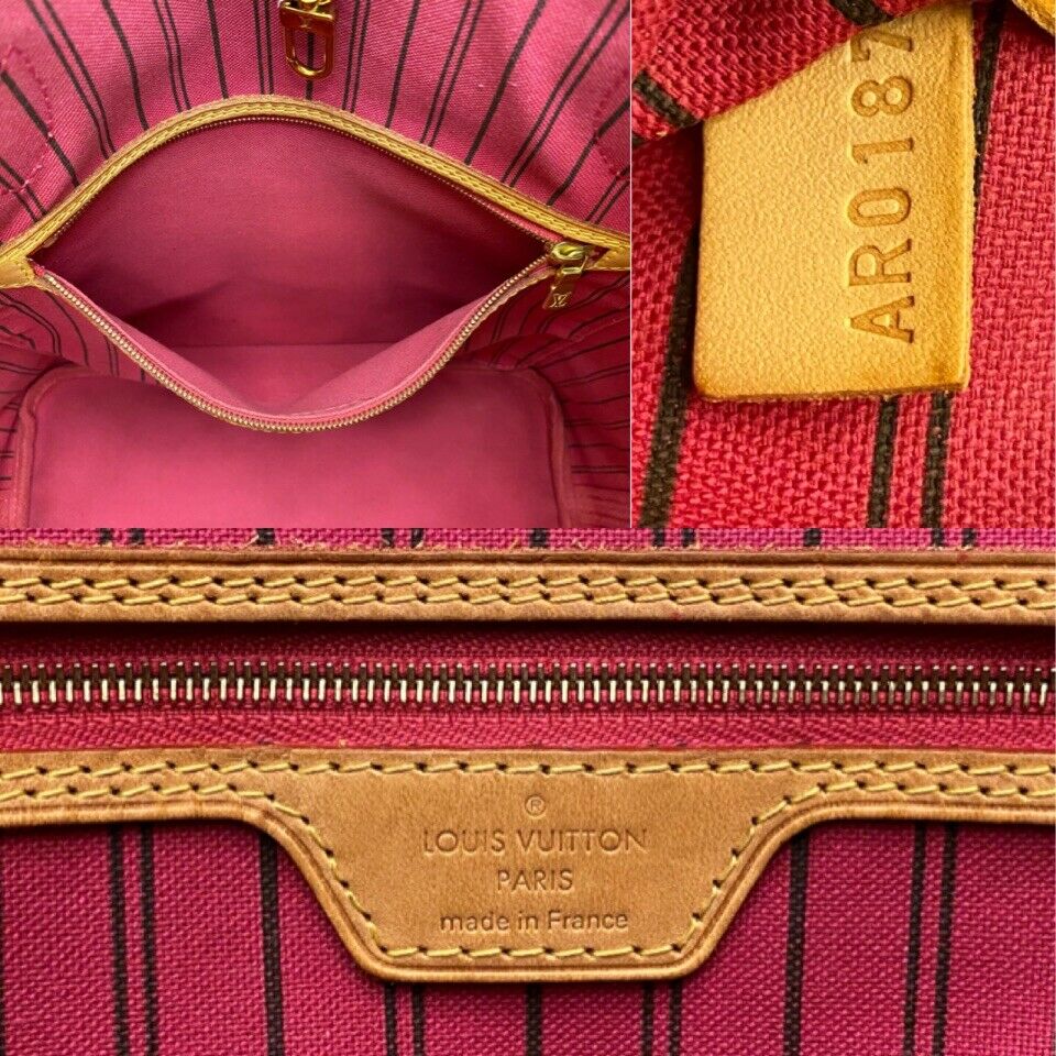 Louis Vuitton Neverfull MM Monogram Pink Interior Tote (AR0187) – AE Deluxe  LLC®