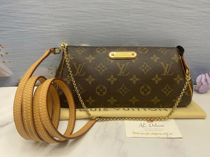 Louis Vuitton Eva Monogram Clutch Crossbody (SD2121)+ Dust Bag