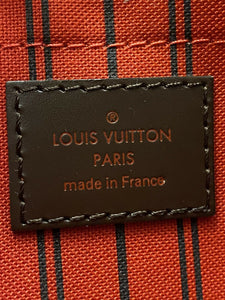 Louis Vuitton Neverfull MM/GM Damier Ebene Wristlet/Pouch/Clutch AR4146