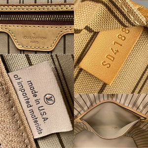 Louis Vuitton Neverfull GM Monogram Beige Tote Purse (SD4188)