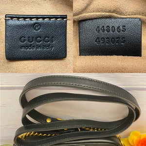 GUCCI GG Marmont Matelasse Mini Black Calfskin Leather (81000)