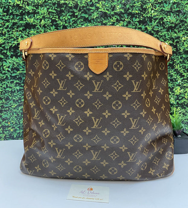 Louis Vuitton Delightful MM Monogram Beige Shoulder Bag Tote Purse (MI0141)