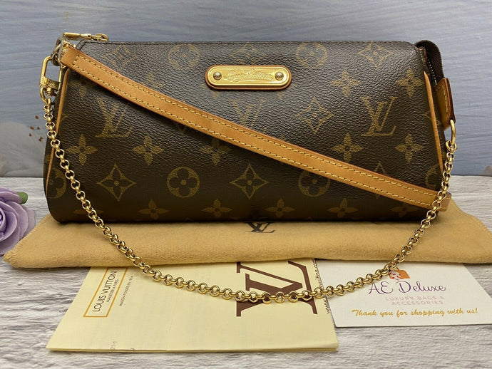 Louis Vuitton Eva Monogram Clutch Crossbody Shoulder Purse(SN1123)