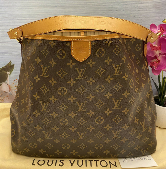 Louis Vuitton Delightful MM Monogram Beige Shoulder Bag (FL4112)