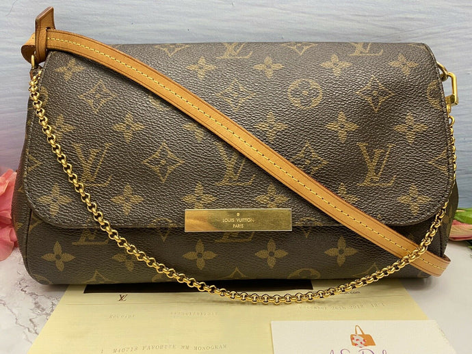 Louis Vuitton Favorite MM Monogram Clutch Purse (DU5112)