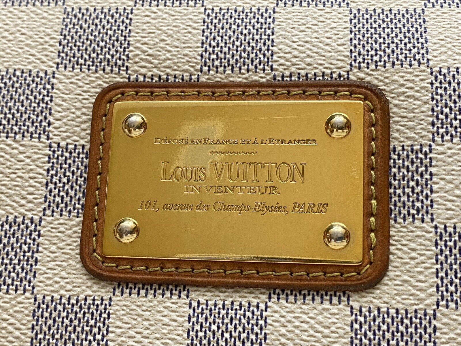Louis Vuitton Damier Azur Pochette Eva Crossbody 2way Leather Chain  ref.293943 - Joli Closet