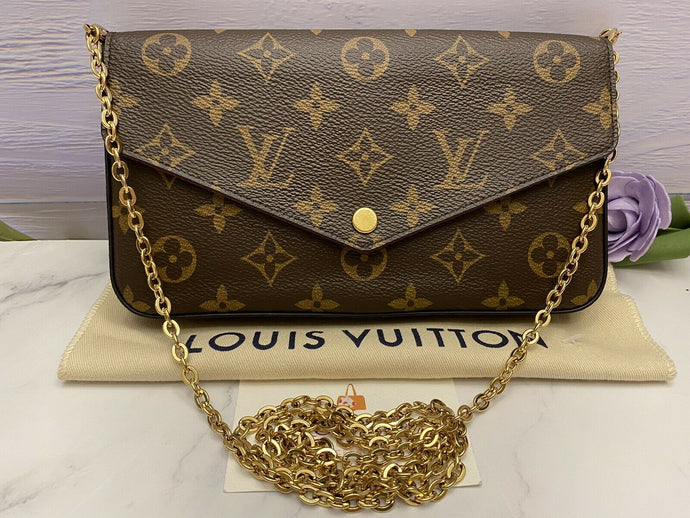 Louis Vuitton Felicie Monogram Fuchsia Clutch (NZ1139)