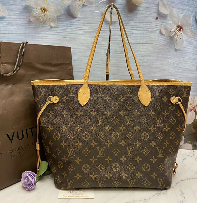 Louis Vuitton Neverfull MM Monogram Beige Shoulder Tote(SD2027)