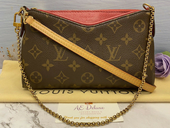 Louis Vuitton Pallas Cerise Red Clutch (CA5106)