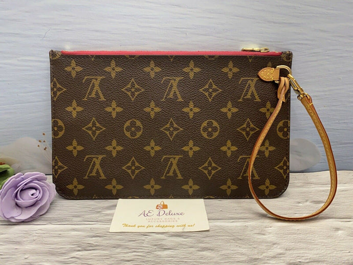 Louis Vuitton Neverfull MM/GM Pivoine Monogram Wristlet/Pouch/Clutch(SD4138)